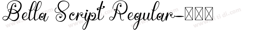 Bella Script Regular字体转换